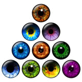 12 Pairs Glass Eye Chips 14mm Transparent for DIY Jewelry H208