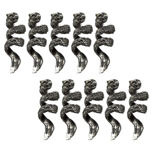 10 Pcs Wolf Beard Beads Men Hair Accessories Set Decoration