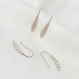 Copper Wrapped K Zirconium Ear Hook Earrings with Pendant