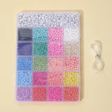 Glass Seed Beads Box Set Jewelry Making Bracelet DIY Kit with Case