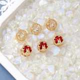 Moon Rabbit Pendant with Zircon Inlay for Jewelry Making