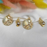 Shell Starfish Pearl Key Ring Pendant DIY Jewelry