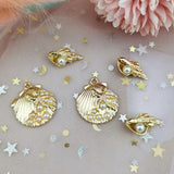Shell Starfish Pearl Key Ring Pendant DIY Jewelry