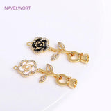 18K Rose Pearl Clasp Fastener DIY Bracelet Necklace Making Accessories