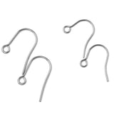 Stainless Steel French Wire Earrings Backs Silver tone