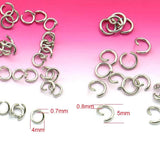 Stainless Steel Jump Rings for Keychains & Bracelets 4 5 6 8mm