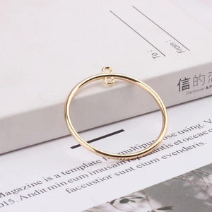 10pcs Metal Round Circle Pendants Double Hole Necklace Earrings Findings DIY