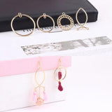10pcs Metal Round Circle Pendants Double Hole Necklace Earrings Findings DIY