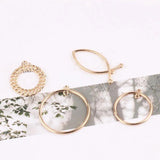 10pcs Metal Round Circle Pendants Double Hole Necklace Earrings Findings DIY