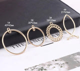 10pcs Metal Round Circle Pendants Double Hole Necklace Earrings Findings DIY
