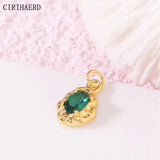 Irregular Geometric Necklace Pendants Micro Mosaic Crystal Zircon Earring Charms