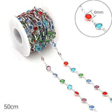 Rhinestone Charm 18K Filled Copper Chain for Jewelry Making