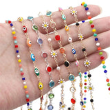 Rhinestone Charm 18K Filled Copper Chain for Jewelry Making