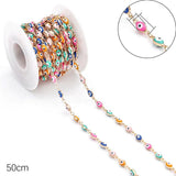 Rhinestone Charm 18K Filled Copper Chain for Jewelry Making