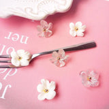 Korean Dongdaemun Clear Crystal Flower Earrings for Girls