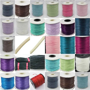 50 Yards 1.5mm Waxed Cord String Thread for Jewelry Making