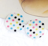 Resin Fairy Wave Dot Eardrop Diy Earrings Jewelry 4pcs