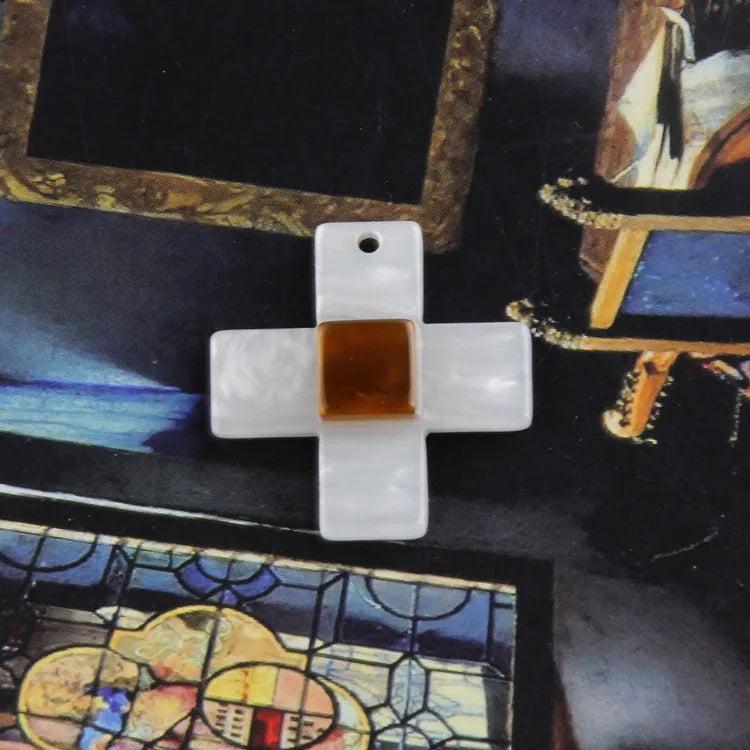 Acid Wind Cross Earrings DIY Accessories 4pcs