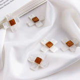 Acid Wind Cross Earrings DIY Accessories 4pcs