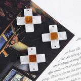 Acid Wind Cross Earrings DIY Accessories 4pcs