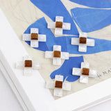 Acid Wind Cross Earrings DIY Accessories 4pcs