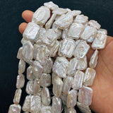 Natural Freshwater Pearl Flat Square Large Pearl for Jewelry Making