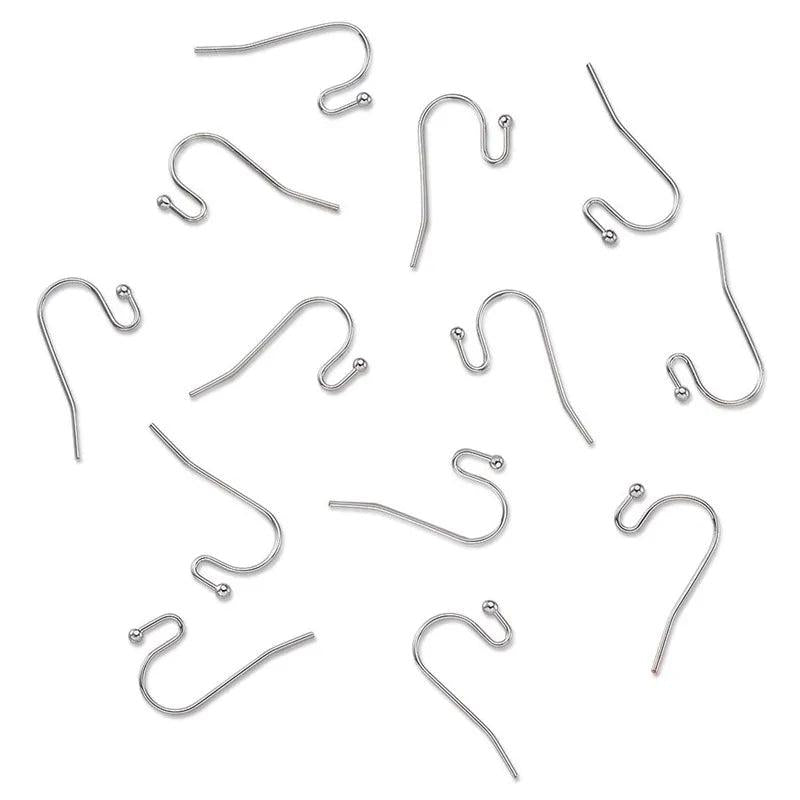100pcs 11x22x0.75mm Hook Earwire Earrings Clasps Findings