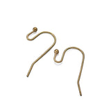 100pcs 11x22x0.75mm Hook Earwire Earrings Clasps Findings