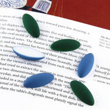 Matte Rubber Mango Solid Oval Patch Earrings Spacer DIY