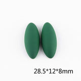 Matte Rubber Mango Solid Oval Patch Earrings Spacer DIY