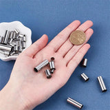 50pcs Stainless Steel Tube Crimp End Beads Spacer for DIY Bracelet