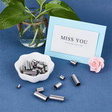 50pcs Stainless Steel Tube Crimp End Beads Spacer for DIY Bracelet