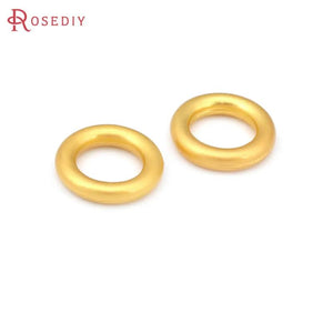 Matte Brass Round Circle Closed Rings for Jewelry Making