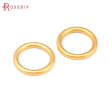 Matte Brass Round Circle Closed Rings for Jewelry Making