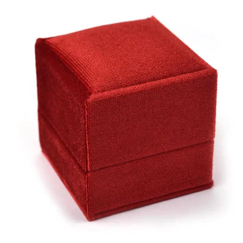 Corduroy Jewelry Display Box Storage Case Necklace Earrings Gift Packaging