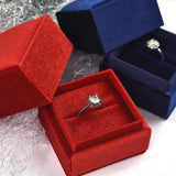 Corduroy Jewelry Display Box Storage Case Necklace Earrings Gift Packaging