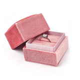 Corduroy Jewelry Display Box Storage Case Necklace Earrings Gift Packaging