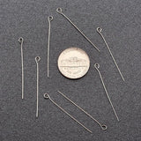200pcs Stainless Steel Eye Pins 20mm-50mm for DIY Jewelry Findings