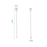 200pcs Stainless Steel Eye Pins 20mm-50mm for DIY Jewelry Findings