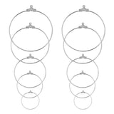 20pcs Stainless Steel Round Hoops Earrings for DIY Jewelry Making