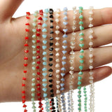 1 Meter Plated Wires Crystal Triangle Beads Chains for Jewelry Making