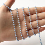 1 Meter Plated Wires Crystal Triangle Beads Chains for Jewelry Making