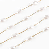DIY Pearl Heart Flower Copper Chain Jewelry Set