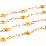 DIY Pearl Heart Flower Copper Chain Jewelry Set