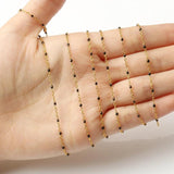 1M Stainless Steel Wire Wrapped Rosary Beads Chain