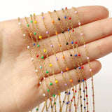 1M Stainless Steel Wire Wrapped Rosary Beads Chain