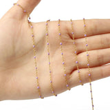 1M Stainless Steel Wire Wrapped Rosary Beads Chain