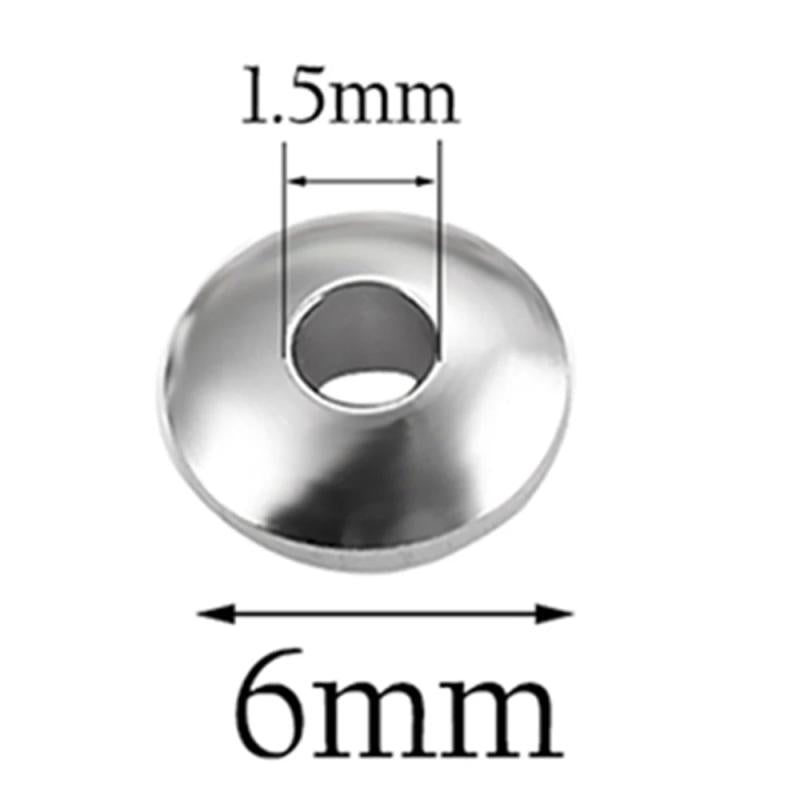 100pcs Stainless Steel Spacer Beads for Jewelry Making