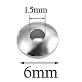 100pcs Stainless Steel Spacer Beads for Jewelry Making