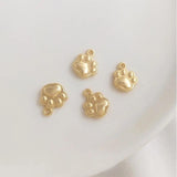 6PCS 14K Plated Deer Claw Astronaut Charm Pendant